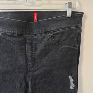 SPANX JEANS / JEGGINGS - distressed black size L